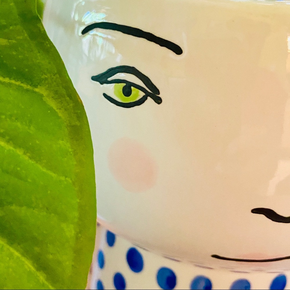 🌿Large Stoneware Family Planter/Vase Blue/White - Picture 13 of 16